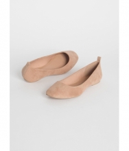 CheapChic Stay Cute Faux Suede Ballet Flats Taupe