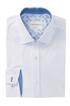 CONSTRUCT Solid Slim Fit Dress Shirt WHITE