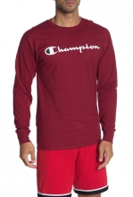 Champion Classic Logo Print Long Sleeve T-Shirt CHERRY PIE