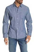 WALLIN BROS Solid Regular Fit Shirt BLUE CHAMBRAY
