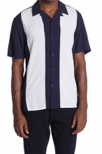 Toscano Short Sleeve Colorblocked Shirt MIDNIGHT
