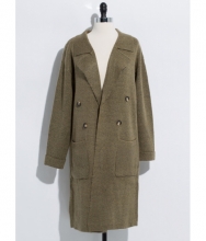 CheapChic Out With The Cold Sweater-knit Coat Olive