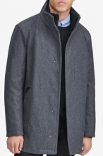 Marc New York by Andrew Marc Coyle Wool Blend Bib Coat CHARCOAL