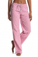 Psycho Bunny Printed Woven Pajama Pants PLAID PINK