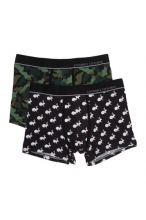 Unsimply Stitched Printed Trunks - Pack of 2 MULTI COLOR