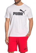 PUMA Essentials Heather Brand Logo T-Shirt PUMA WHITE