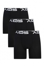 AQS Sunglasses Classic Fit Boxer Briefs - Pack of 3 BLACKBLACKBLACK