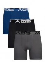 AQS Sunglasses Classic Fit Boxer Briefs - Pack of 3 BLACKGREYBLUE