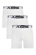 AQS Sunglasses Classic Fit Boxer Briefs - Pack of 3 WHITEWHITEWHITE