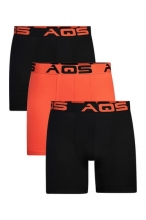 AQS Sunglasses Classic Fit Boxer Briefs - Pack of 3 BLACKORANGEBLACK