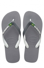 Havaianas Brazil Mix Flip Flop Sandal STEEL GREYWHTWHT